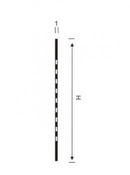 Lochblech, Lüftungsblech Aluminium eloxiert 700 x 20mm